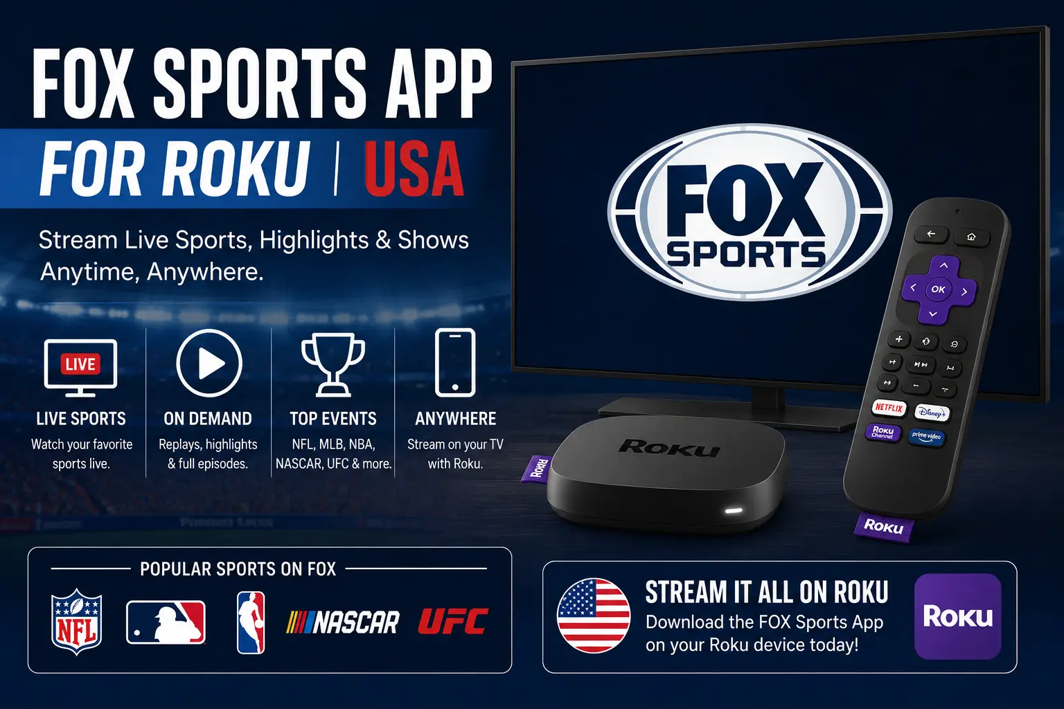 FOX Sports App for Roku: How to Install, Activate, Watch Live Sports and Fix Problems