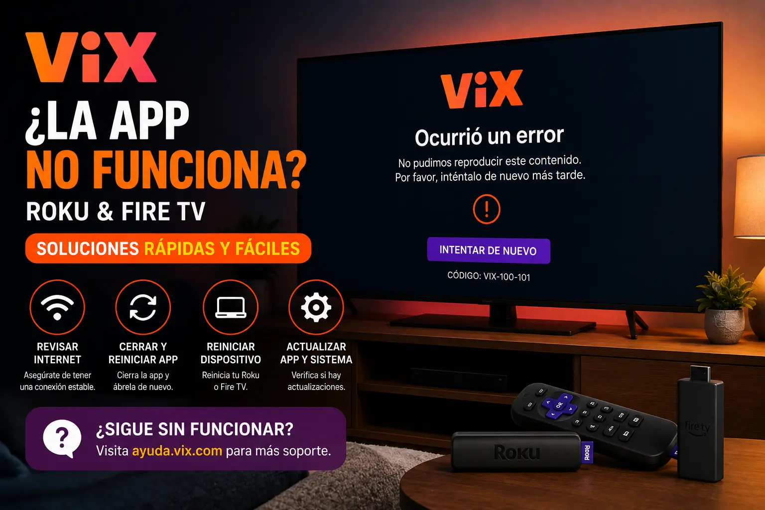 ViX App Not Working on Roku or Fire TV? USA Fix